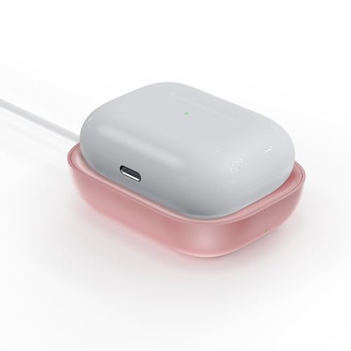 for Airpod Charger, Designed Wireless Charger for Airpods 4(ANC)/3rd/2nd Gen, for New AirPod Pro 3 (2025)/ 2nd Gen, Wireless Earbuds, Slim & Compact for Travel Home Office, Pink