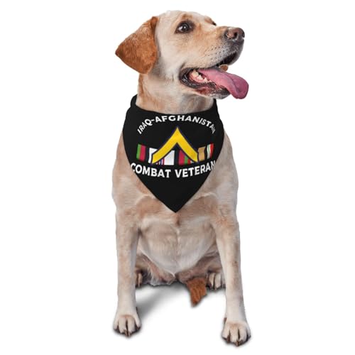 Us Army Private Iraq-Afghanistan Combat Veteran Dog Scarf Pet Bandana Cat Pet Bibs