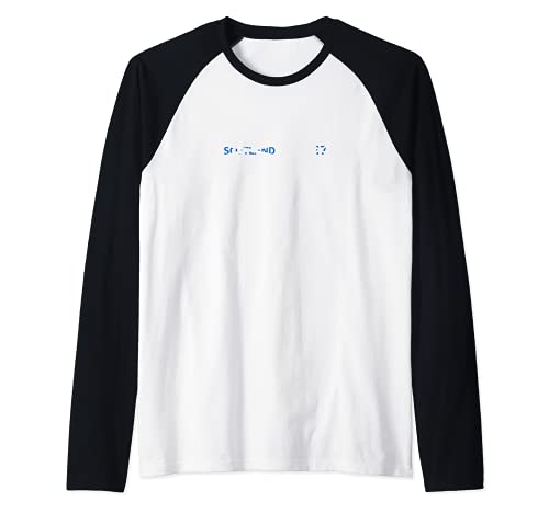 Flag Scotland Raglan Baseball Tee, Black