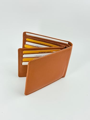 Image of Lee Italian Leather Wallet for Men - Genuine Leather, 16 Card Slots, 2 Note Compartments - Stylish & Durable, Brown (Brown)