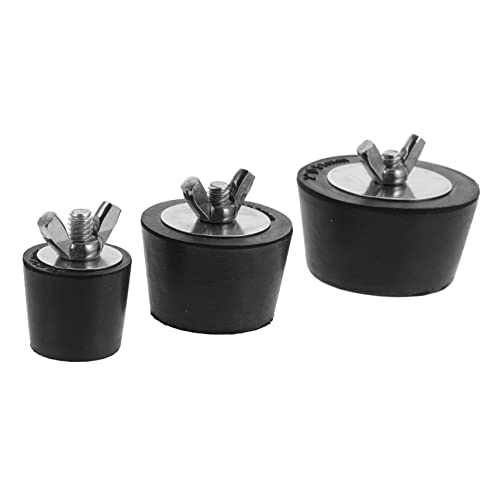 BESPORTBLE 3 Piezas tapón de Drenaje de la Piscina Suelo tapón de la Piscina Tapones para Piscina Tapón de Piscina colador bujias tapón de invernaje de Piscina Enchufe de Piscina Caucho Black