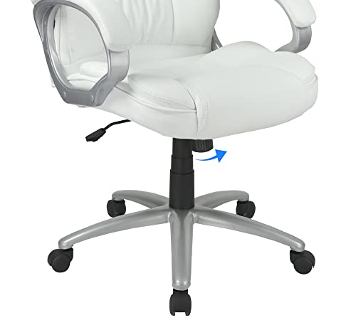 Image of High Back Leatherette Office Chair | Director Chair with Adjustable Armrest | Revolving Chair | Executive Chair - 111011214 White