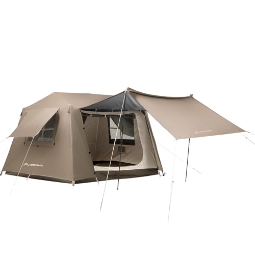 BISINNA Village 6.0㎡ Familienzelt Zelt Hauszelt Camping Zelt Campingzelt f&uuml;r 4 Personen Gro&szlig;es...