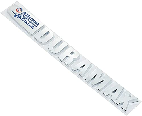Image of 2X Allison Efi Live Duramax Emblems 3D Badge Nameplate Replacement for Duramax (Blue Chrome)