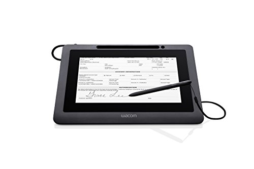 Tableta digitalizadora Wacom DTU-1031X, diseño compacto en negro y gris con conexión USB