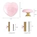 Malimali Rose Quartz Heart Cabinet Knobs, Pink Crystal Dresser Drawer Pulls for Girls, Cute Gold Knobs for Bifold Closet Door Cupboard Kitchen Bathroom
