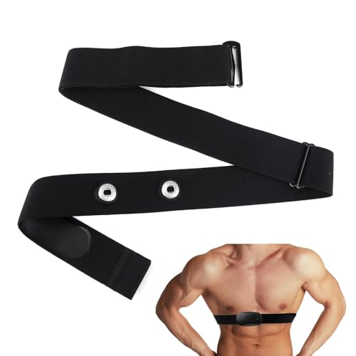 Heart Rate Monitor Chest Band for Polar H10 H9 H7, Adjustable Waterproof Soft Replacement Chest Strap Compatible with Polar Wearlin Garmin Dual Running HRM (Black Length 25.6