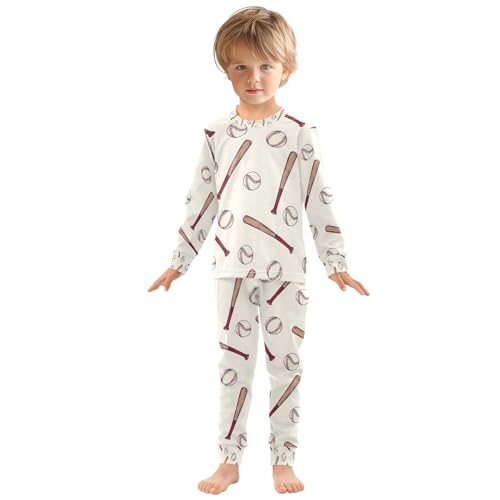 senya Baseball Bat Pajamas Set Long Sleeve Soft Cotton Sleepwear 2 Piece3
