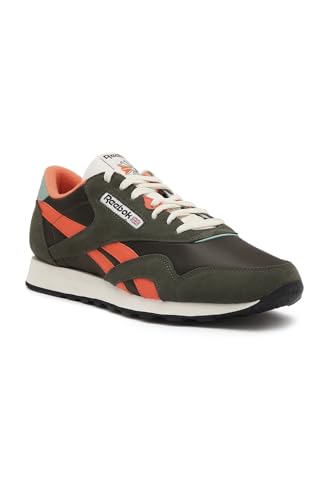 Reebok Baskets Classiques en Nylon pour Homme, Hunter Green Pump Orange Vintage Chalk, 44 EU