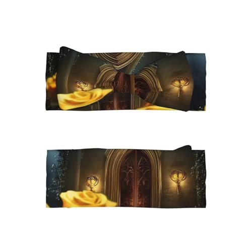 The Rose in the Fairy Tale World Baby Headbands Soft Nylon Hairbands with Stretchy Bows Girls Hair Accessories for Newborn Infant Toddler Kids2