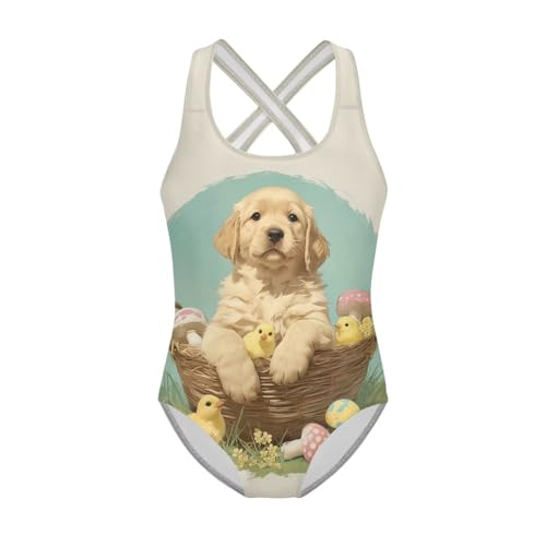 Image of One Piece Swimsuit Girls Cross-Back Bathing Suit 5-14Y Kids Swimwear Cute Swimsuits Sleeveless Bathing Suits