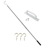 FACAIIO Dachbodenleiter zum Herunterziehen mit Edelstahlstange und Aluminiumgriff für Dachfensterrollos