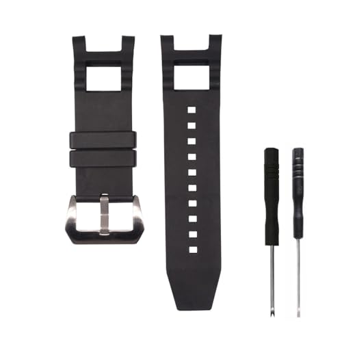 Caca para Invicta Subaqua Noma III – suave y Durable de goma reloj banda correa con hebilla de acero inoxidable – negro Invicta reloj correa