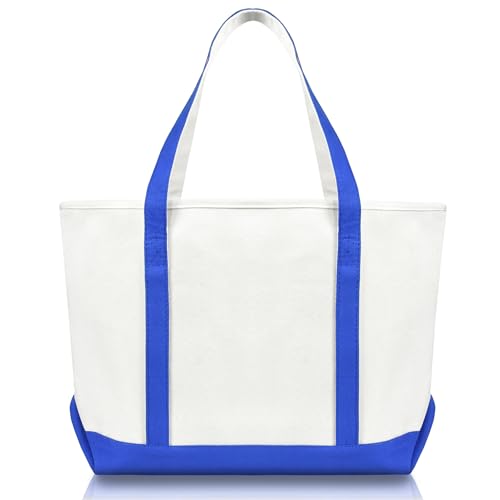 Image of DALIX 23 inch Premium 24 oz. Cotton Canvas Shopping Tote Bag
