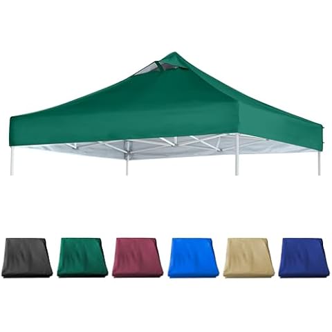 JANCANOPY 10x10 Forest Green Commercial Replacement Canopy Top for 10x10 Straight Leg Pop Up Canopy Tent with Air Vent Cover