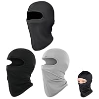 3 Pcs Thin Balaclava Kids, Kids Balaclava, Windproof Ski Mask for Children, Cycling Neck Warmer for Helmet, Balaclavas Kid Mask for Skiing, Snowboarding, Cycling, (3 Color)