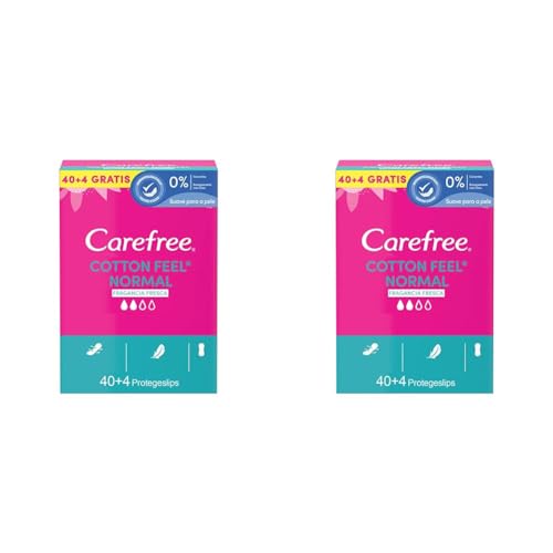 Carefree Salvaslip Cotton Fragancia Fresca 44 unidades 120 g (Paquete de 2)