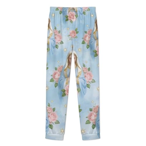 Image of Womens Pajamas Sets 2 Piece Long Sleeve Lounge Set Loose Pants Pj Sets Loungewear with Pockets