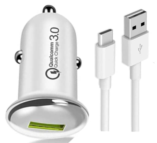 30W Car Charger for OnePlus Nord N30 SE Original QC Adapter Type C 3.0A High Speed Fast Turbo Charge QC 3.0 Smart SinglePort with 1m Type-C Charging &...