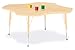 Jonti-Craft Berries 6453JCT210 Four Leaf Activity Table, T-Height (11"-15" Adjustable Height), 48" Diameter, Oak/Black/Black
