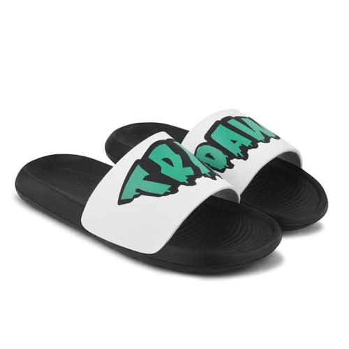 Image of PERY-PAO Sliders Mens White, Black, Grey, Sky blue Design Toxic, Spider, Dope, Panda Printed Flip Flop & Slippers