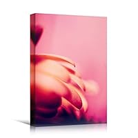 Canvas Wall Art Pink Petal Closeup Bedroom Colorful Floral Multicolor Petal Photography Romantics - 12x18 inches