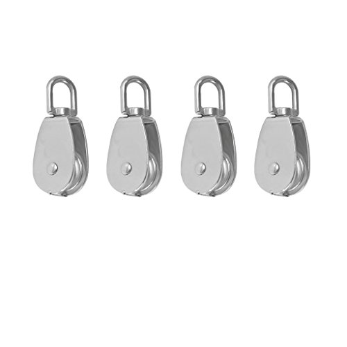 Preisvergleich Produktbild 4 Stück Edelstahl Umlenkrolle M15