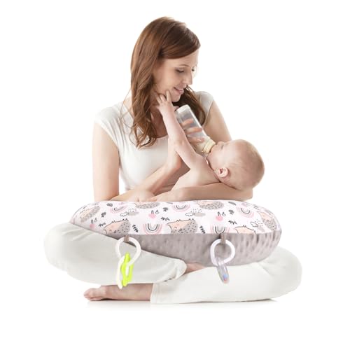Image of KAKIBLIN Breastfeeding Pillow, Multifunctional Baby Nursing Pillow for Breastfeeding，Baby Feeding Support Pillow for Baby Newborn Boys and Girls (Grey)