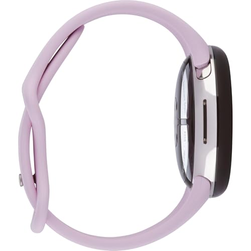 Image of Google Pixel Watch 3 (41 mm) - Android smartwatch with heart rate tracking, advanced running from Fitbit, fitness insights, 24-hour battery - Polished Silver Aluminium Case - Rose Quartz band - Wi-Fi