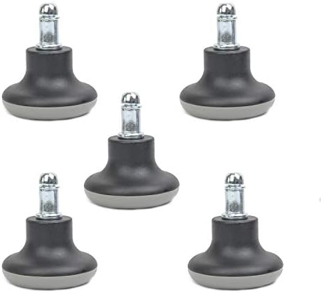 5pcs Low Bell Glides Short Profile Bell Glides Replacement Office Chair Swivel Caster Wheels to Fixed Stationary Castors
