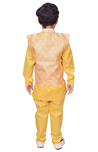 Image of Boys Jacket, Kurta, Pyjama set