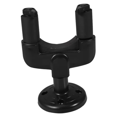 ERINGOGO Detachable Auto Locking Guitar Hanger with Base Wall Mounted Guitar Rack for Acoustic Electric Bass and Ukulele Black Guitar Holder for Safe Display and Easy Access