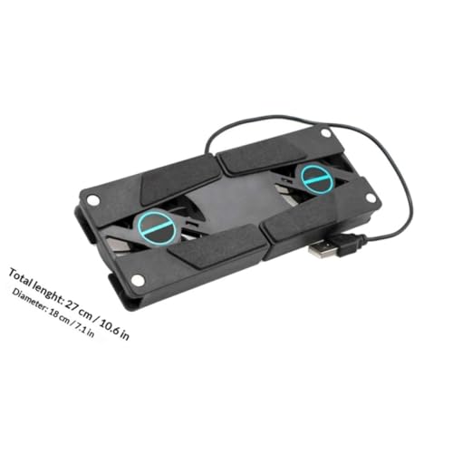 Happyyami 2Pcs Ventilador Doble Base Refrigerante para Laptop miniatura 2