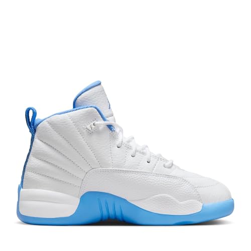 Jordan 12 Retro Preschool 'White & University Blue'3