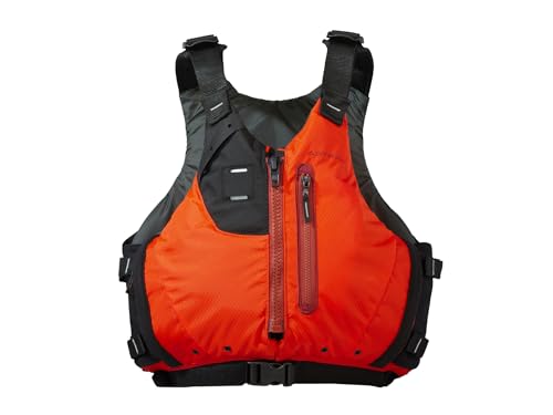 Astral Ceiba Life Jacket - USCG Type III PFD Adult Life Vest with BlueSign Approved Shell for Touring, Canoeing, Sailing, & Whitewater - Fire Orange - Medium/Large