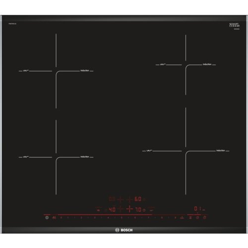 Preisvergleich Produktbild Bosch pie675dc1e eingebaut Induktion Schwarz, Edelstahl Kochfeld
