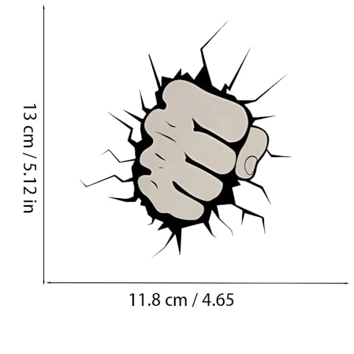 Vinilos decorativos de puño 2 unidades, impermeables miniatura 4