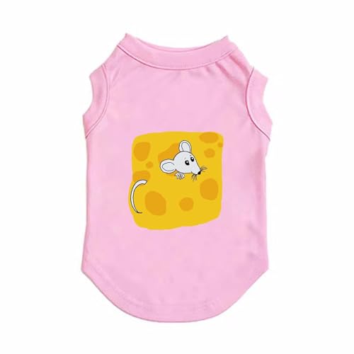 ZSDGBZ 犬の服 犬用 Tシャツ タンクトップ 夏用 ピンク 小型犬 おしゃれ かわいい 可愛い 涼しい ドッグウエア 洋服 猫犬服 子犬 チワワ トイプードル お散歩 L スポーツ服 お散歩お出かけウェアに