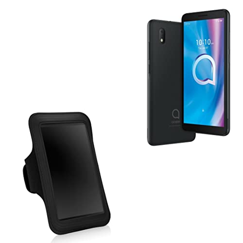 BoxWave Case Compatible with Alcatel 1B (2020) - Sports Armband, Adjustable Armband for Workout and Running for Alcatel 1B (2020) - Jet Black