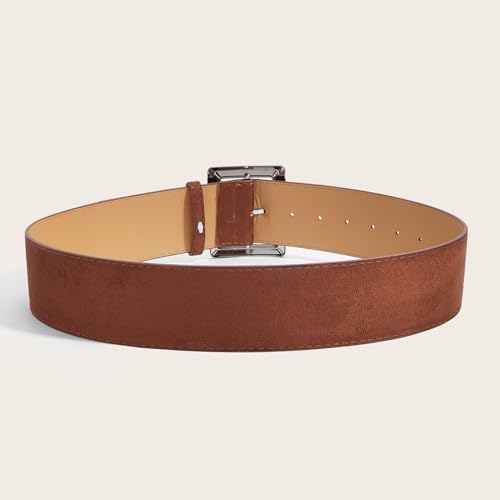 Fashion Women's Retro Wide Faux Suede Leather Waist Belt for Jeans Dress Coats3