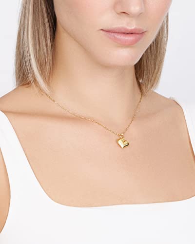 Jewelry Atelier Gold Filled Pendant Necklace Collection - 14K Yellow Gold Filled Pendant Necklace with Solid Clip Chain for Women (Different Sizes and Styles with Extension/Adjustable Chain)2