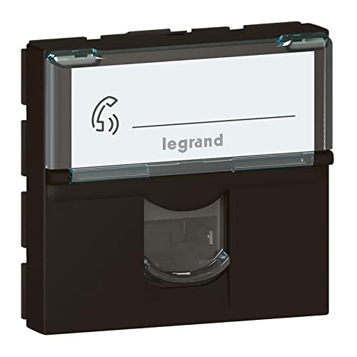 Legrand 079165L Mosaic RJ45 FTP Category 6 Socket, 2 Module, Matte Black