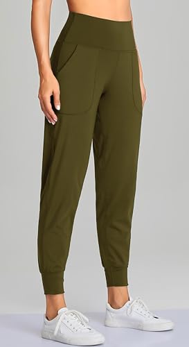Image of Oalka Women's Joggers High Waist Yoga Pockets Sweatpants Sport Workout Pants