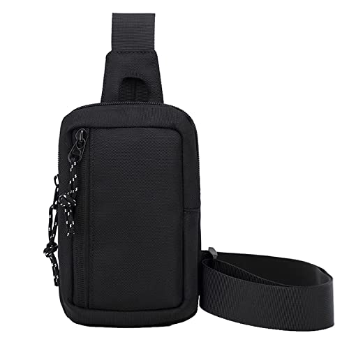 Brusttasche, Crossbody Herren Damen, Daypack Crossbody Brusttasche, Sportarten Herren Sling Bag, Multifunktions Hohe Kapazität Outdoor Sling Rucksack, für Reise, Wandern, Radfahren, Laufen (Schwarz)