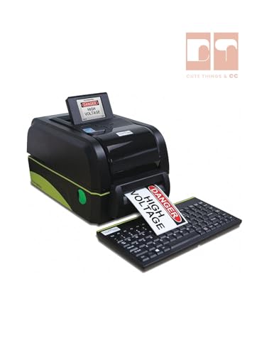 VnM4 PRO Safety Sign and Label maker with LCD screen and compact keyboard. Prints 1
