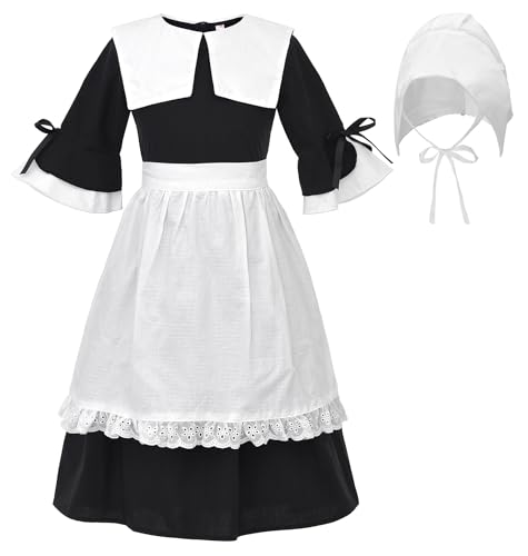 Disfraz Colonial Pioneer para Niñas 4-5 Años miniatura 1