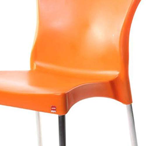 Image of Cello Milano Cafeteria Set of 4 Chairs (Orange)