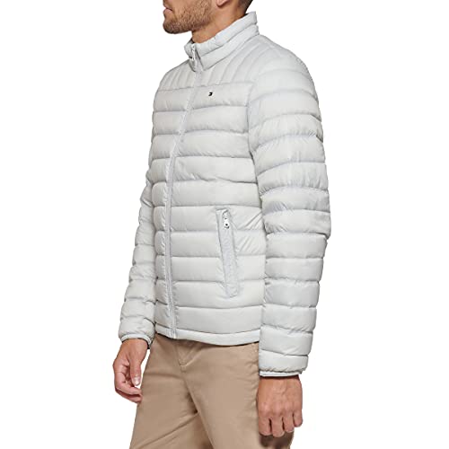Tommy Hilfiger Men's Lightweight Water Resistant Packable Down Puffer Jacket (Standard and Big & Tall), Ice, Small4