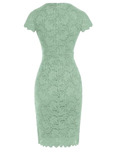 Image of GRACE KARIN Cocktail Dresses for Women Cap Sleeve Lace Dress