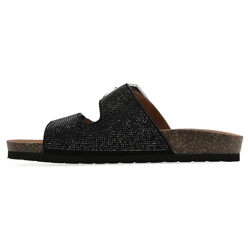 WHITE MOUNTAIN Women's Granitas Double-Strap Signature Comfort-Molded Footbed Sandal4